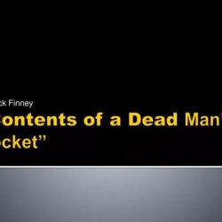 Jack finney contents of the dead man's pocket